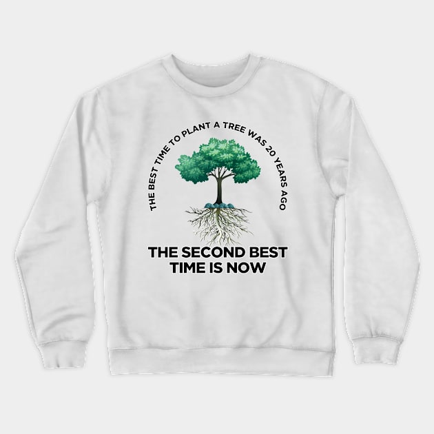 Timeless Arbor: Plant Today's Tree Crewneck Sweatshirt by vk09design